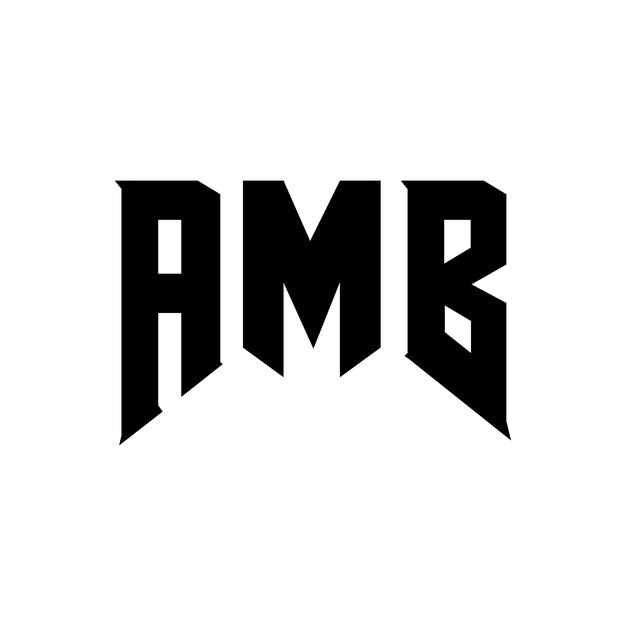 Diseño de logotipo de letra AMB para una empresa de tecnología Diseño del logotipo AMB combinación de colores blanco y negro Logotipo AMB vector diseño AMB icono AMB alfabeto AMB tipografía diseño del logotipo