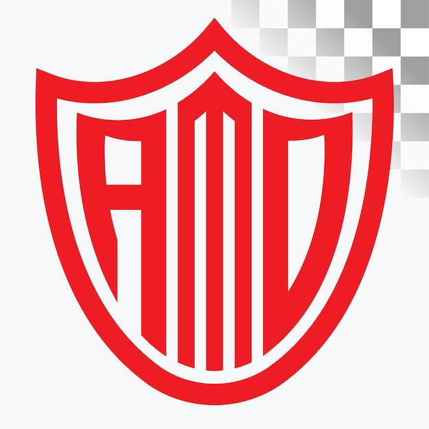 Diseño de logotipo de letra AMD