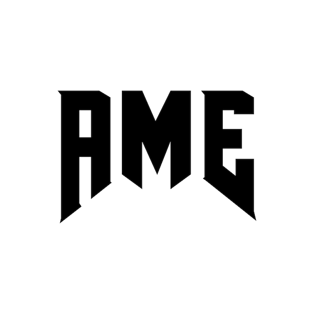 Diseño de logotipo de letra AME para una empresa de tecnología Diseño del logotipo AME combinación de colores blanco y negro Logotipo AME vector diseño AME icono AME alfabeto AME tipografía diseño del logotipo