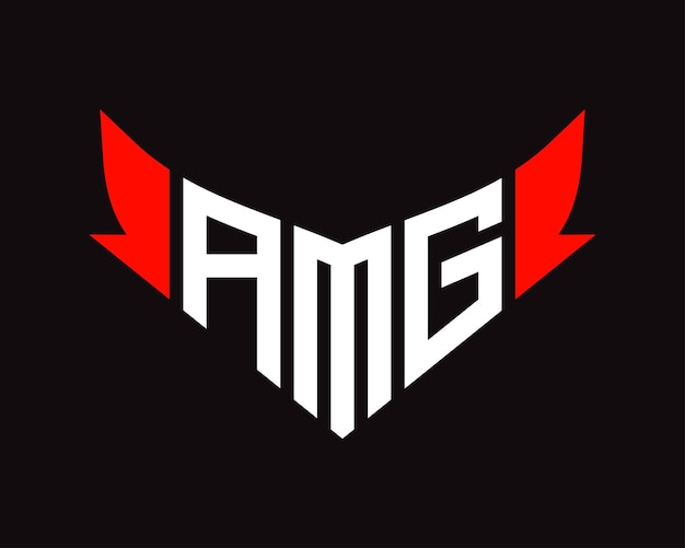 Vector diseño del logotipo de la letra amg