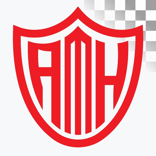 Diseño de logotipo de letra AMH