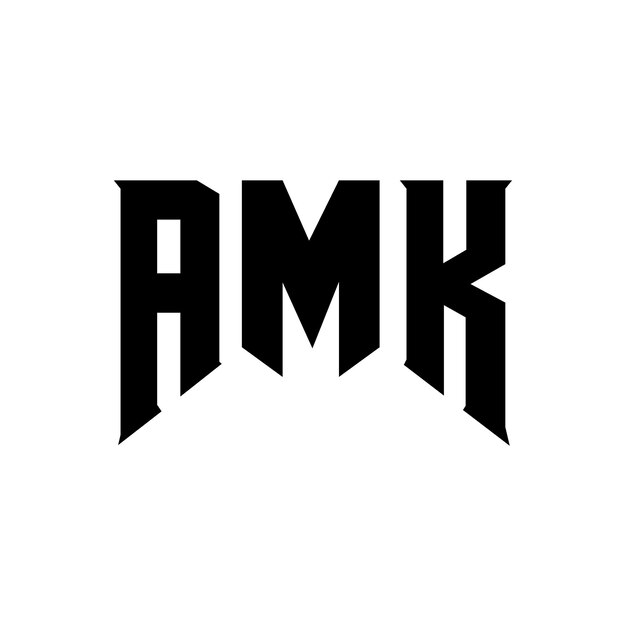 Diseño de logotipo de letra AMK para una empresa de tecnología Diseño del logotipo AMK combinación de colores blanco y negro Logotipo AMK vector AMK diseño Icono AMK alfabeto AMK tipografía Diseño del Logotipo
