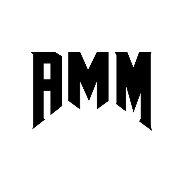 Diseño de logotipo de letra AMM para una empresa de tecnología Diseño del logotipo AMM combinación de colores blanco y negro Logotipo AMM Vector AMM Diseño del icono AMM Alfabeto AMM Tipografía diseño del logotipo