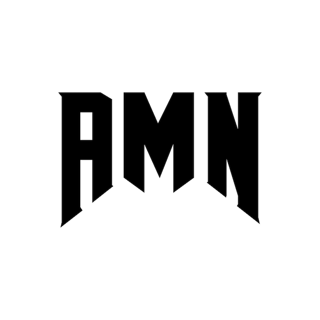 Diseño de logotipo de letra AMN para una empresa de tecnología Diseño del logotipo AMN combinación de colores blanco y negro Logotipo AMN vector diseño AMN icono AMN alfabeto AMN tipografía diseño del logotipo