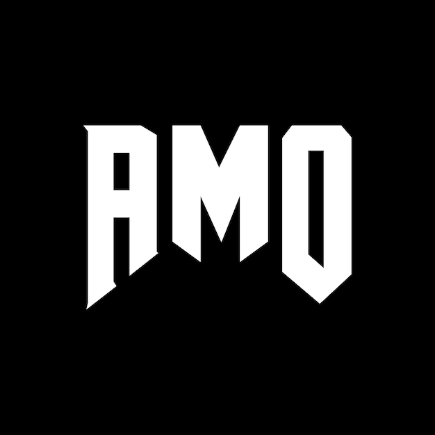 Diseño de logotipo de letra AMO para una empresa de tecnología Diseño del logotipo AMO combinación de colores blanco y negro Logotipo AMO vector diseño AMO icono AMO alfabeto AMO tipografía diseño del logotipo