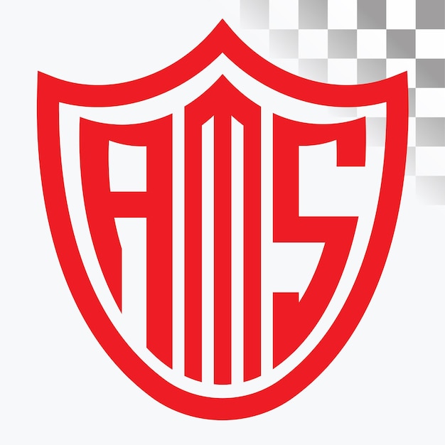 Diseño de logotipo de letra AMS