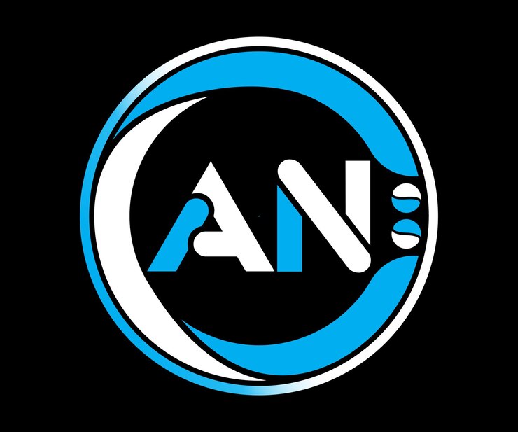 Vector diseño de logotipo de letra an con forma de círculo diseño de logotipo an con diseño único y simple