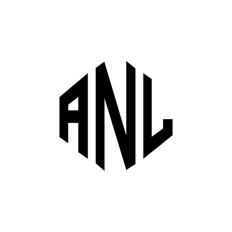 Vector diseño del logotipo de la letra anl con forma de polígono anl diseño del logotipo en forma de póligono y cubo anl hexágono modelo de logotipo vectorial colores blanco y negro anl monograma de negocios y logotipo de bienes raíces