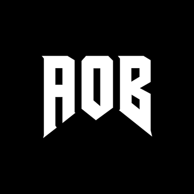 Diseño de logotipo de letra AOB para una empresa de tecnología Diseño del logotipo de AOB combinación de colores blanco y negro Logotipo AOB vector AOB diseño Icono AOB alfabeto AOB tipografía diseño del logotipo