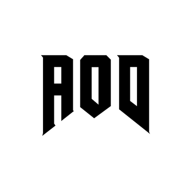 Diseño de logotipo de letra AOD para una empresa de tecnología Diseño del logotipo AOD combinación de colores blanco y negro Diseño del Logotipo AOD Vector Diseño AOD Icono AOD Alfabeto AOD Tipo de diseño del logotipo