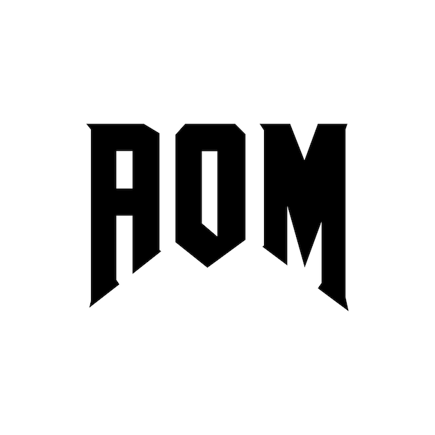 Diseño de logotipo de letra AOM para empresa de tecnología AOM diseño de logotipo combinación de colores blanco y negro AOM logotipo AOM vector AOM diseño AOM icono AOM alfabeto AOM tipografía diseño del logotipo