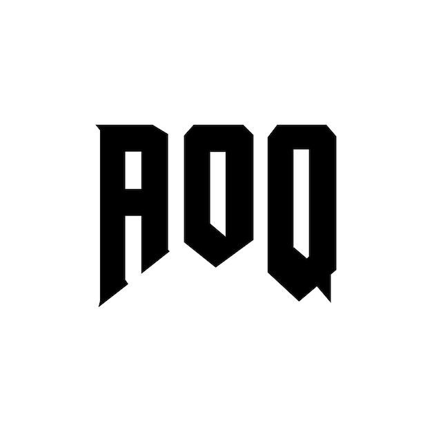 Diseño de logotipo de letra AOQ para una empresa de tecnología AOQ diseño de logotipo combinación de colores blanco y negro AOQ logotipo AOQ vector aOQ diseño AOQ icono AOQ alfabeto AOQ tipografía diseño de logotip