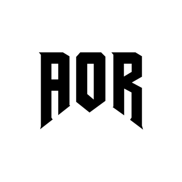 Diseño de logotipo de letra AOR para empresa de tecnología AOR diseño de logotipo combinación de colores blanco y negro AOR logotipo AOR vector AOR diseño AOR icono AOR alfabeto AOR tipografía diseño del logotipo