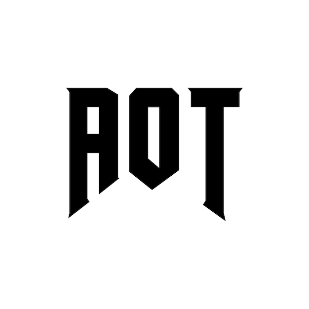Diseño de logotipo de letra AOT para una empresa de tecnología AOT diseño de logotipo combinación de colores blanco y negro AOT logotipo AOT vector AOT diseño AOT icono AOT alfabeto AOT tipografía diseño del logotipo