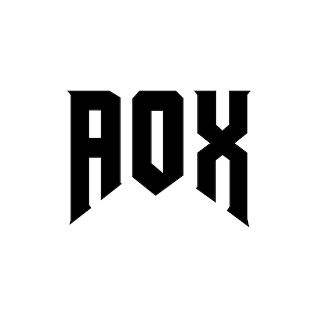 Diseño de logotipo de letra AOX para la compañía de tecnología AOX diseño de logotipo combinación de colores blanco y negro AOX logotipo AOX vector aOX diseño AOX icono AOX alfabeto AOX tipografía diseño de logotip
