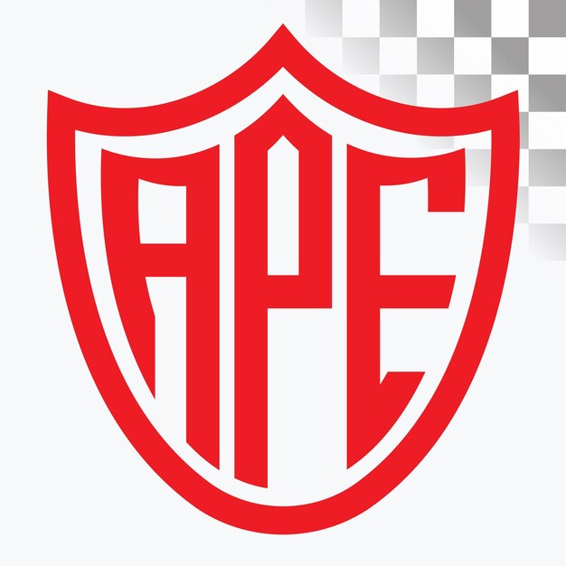 Diseño de logotipo de letra APE
