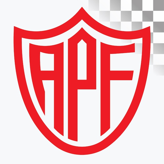 Diseño del logotipo de la letra APF