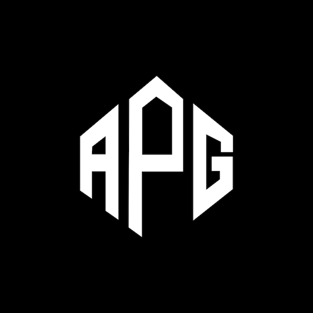Diseño de logotipo de letra APG con forma de polígono APG poligono y forma de cubo diseño de logotipo APG hexágono patrón de logotipo vectorial colores blanco y negro APG monograma negocio y logotipo de bienes raíces