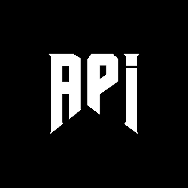 Diseño de logotipo de letra API para una empresa de tecnología Diseño del logotipo API combinación de colores blanco y negro API logotipo API vector API diseño API icono API alfabeto API tipografía diseño del logotipo