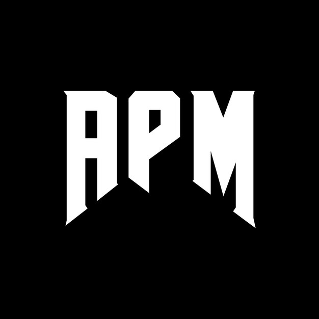 Diseño de logotipo de letra APM para una empresa de tecnología Diseño del logotipo APM Combinación de colores blanco y negro APM Logotipo APM Vector APM Diseño del icono APM Alfabeto APM Tipografía diseño del logotipo