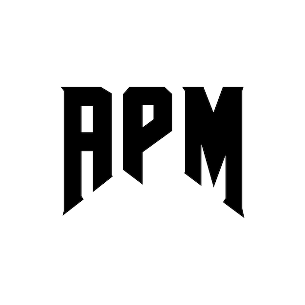 Diseño de logotipo de letra APM para una empresa de tecnología Diseño del logotipo APM Combinación de colores blanco y negro APM Logotipo APM Vector APM Diseño del icono APM Alfabeto APM Tipografía diseño del logotipo