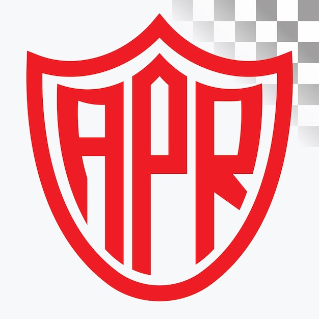 Diseño de logotipo de letra APR