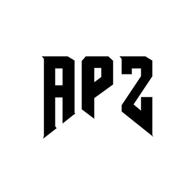 Diseño de logotipo de letra APZ para la compañía de tecnología Diseño de Logotipo APZ Combinación de colores blanco y negro APZ logotipo APZ vector APZ diseño Icono APZ alfabeto APZ tipografía diseño de logotipo