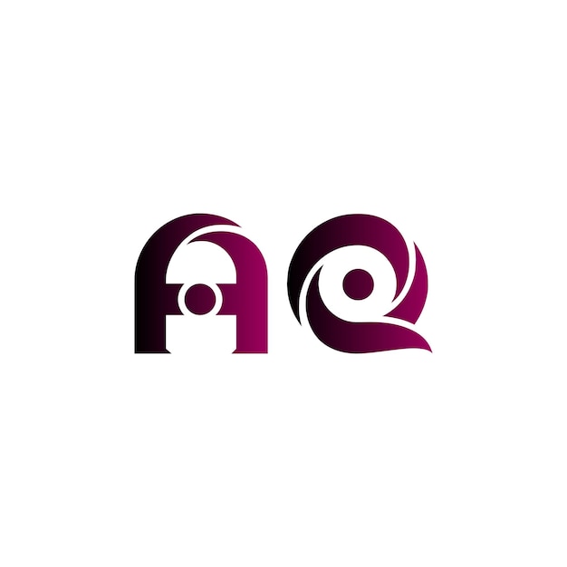 diseño del logotipo de la letra aq