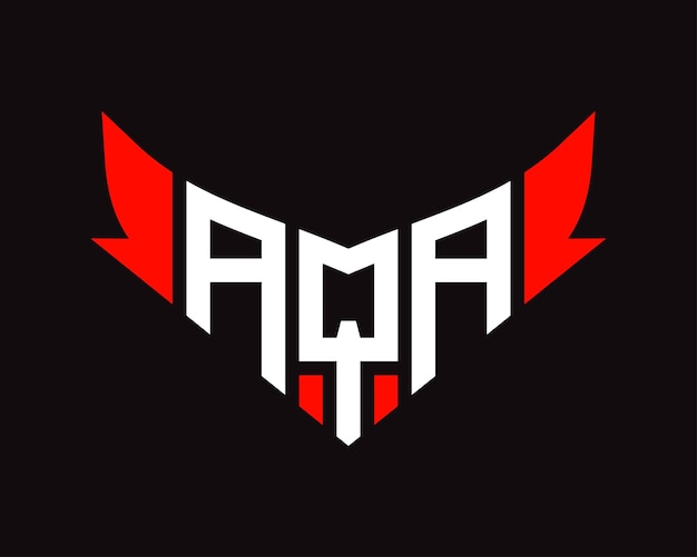 Vector diseño del logotipo de la letra aqa