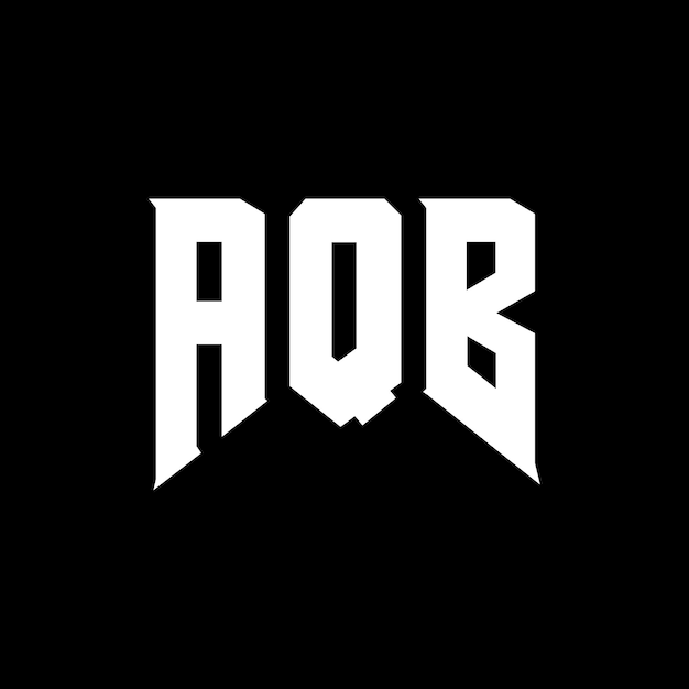Diseño de logotipo de letra AQB para una empresa de tecnología Diseño del logotipo AQB combinación de colores blanco y negro Logotipo AQB Vector AQB Diseño del icono AQB Alfabeto AQB Tipografía diseño del logotipo