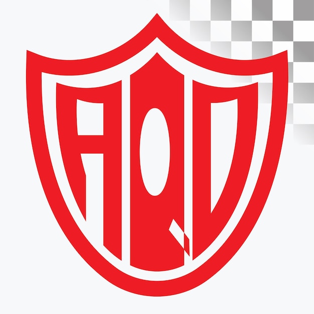 Diseño del logotipo de la letra AQD
