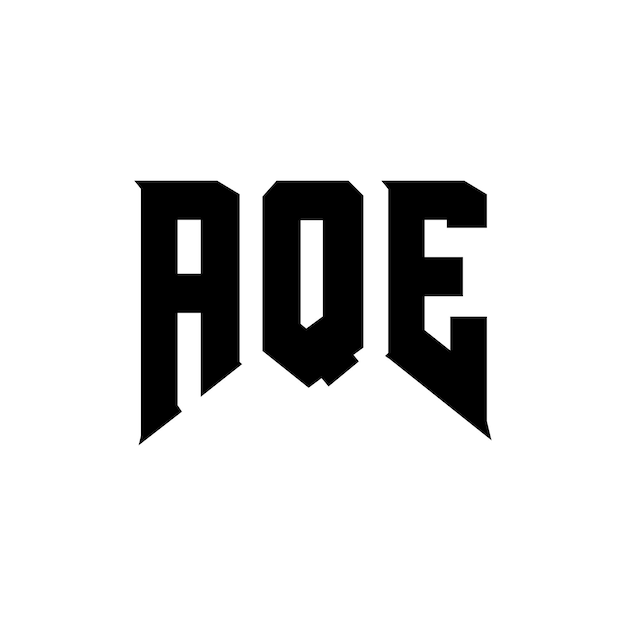 Diseño de logotipo de letra AQE para la compañía de tecnología AQE diseño de logotipo combinación de colores blanco y negro AQE logotipo AQE vector AQE diseño AQE icono AQE alfabeto AQE tipografía diseño de logotip