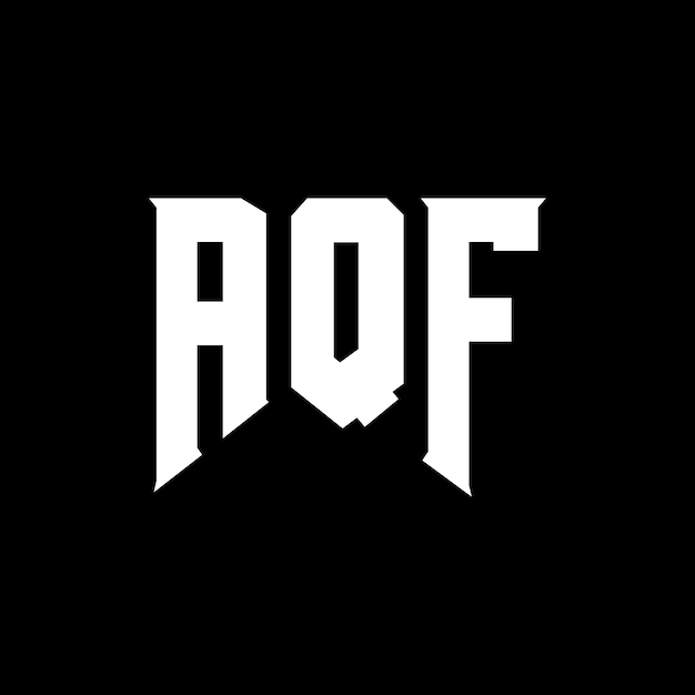 Diseño de logotipo de letra AQF para una empresa de tecnología Diseño de diseño de logotipo AQF combinación de colores blanco y negro Logotipo AQF vector AQF diseño Icono AQF alfabeto AQF tipografía Diseño de Logotipo