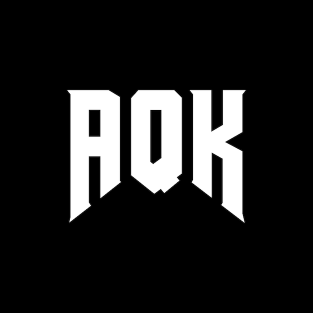 Diseño de logotipo de letra AQK para una empresa de tecnología Diseño de diseño de logotipo AQK combinación de colores blanco y negro Diseño de símbolo AQK Vector AQK Diseño de icono AQK Alfabeto AQK