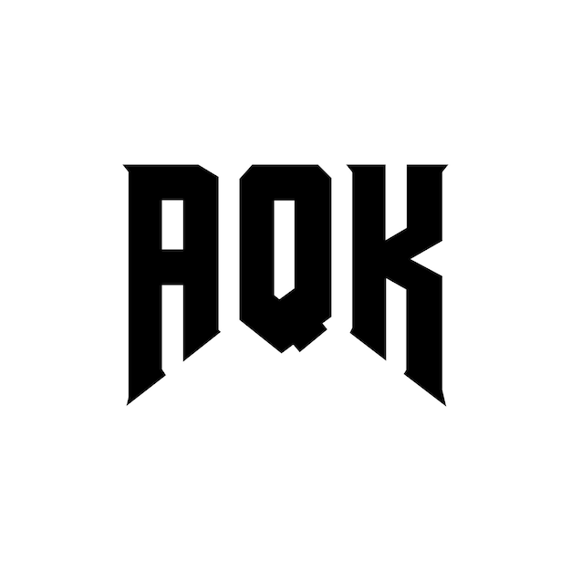 Diseño de logotipo de letra AQK para una empresa de tecnología Diseño de diseño de logotipo AQK combinación de colores blanco y negro Diseño de símbolo AQK Vector AQK Diseño de icono AQK Alfabeto AQK