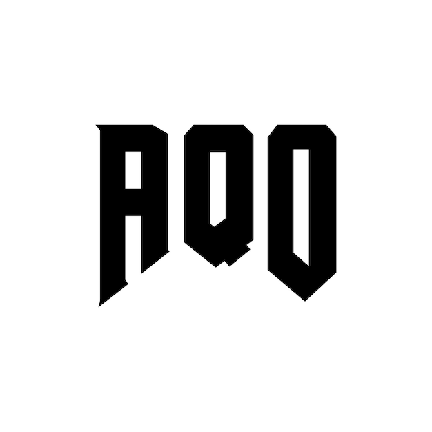 Diseño de logotipo de letra AQO para una empresa de tecnología Diseño del logotipo AQO combinación de colores blanco y negro Logotipo AQO vector diseño AQO icono AQO alfabeto AQO tipografía diseño del logotipo