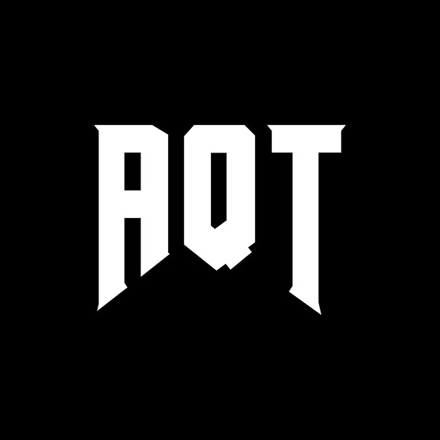 Diseño de logotipo de letra AQT para una empresa de tecnología Diseño de diseño de logotipo AQT combinación de colores blanco y negro Diseño de símbolo AQT Vector AQT Diseño de icono AQT Alfabeto AQT Tipo de logotipo