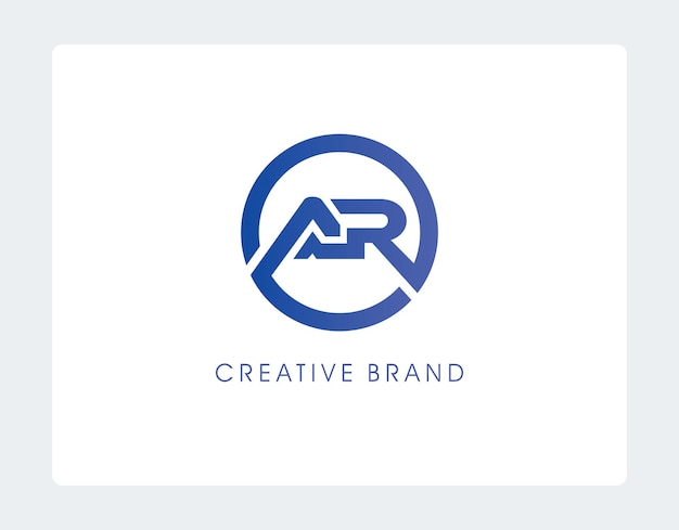 Diseño de logotipo para letra AR Logo A Logo AR Logo R usable para computadora y tecnología