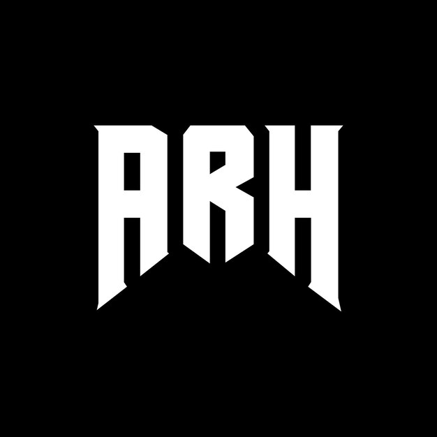 Diseño de logotipo de letra ARH para la empresa de tecnología Diseño de Logotipo ARH combinación de colores blanco y negro Logotipo ARS Vector ARH Diseño del icono ARH Alfabeto ARH Tipotipo Diseño del logotipo