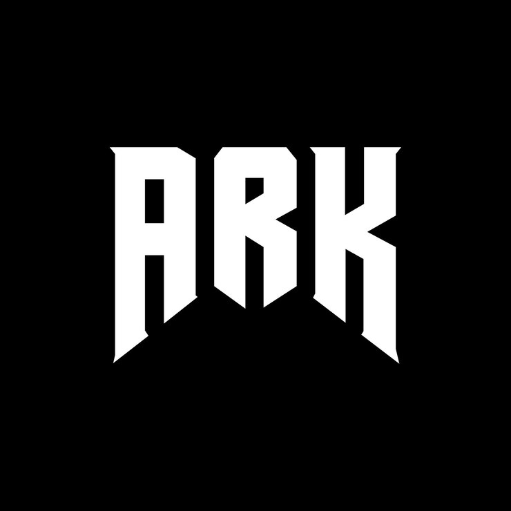 Vector diseño de logotipo de letra ark para la compañía de tecnología ark diseño de logotipo combinación de colores blanco y negro ark logotipo ark vector ark diseño ark icono ark alfabeto ark tipografía diseño del logotipo