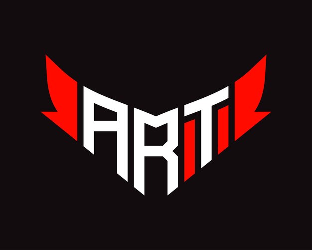 Diseño del logotipo de la letra ART