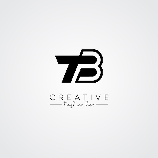 Diseño del logotipo de la letra artística única moderna TB BT Vector del logotipo basado en la letra inicial