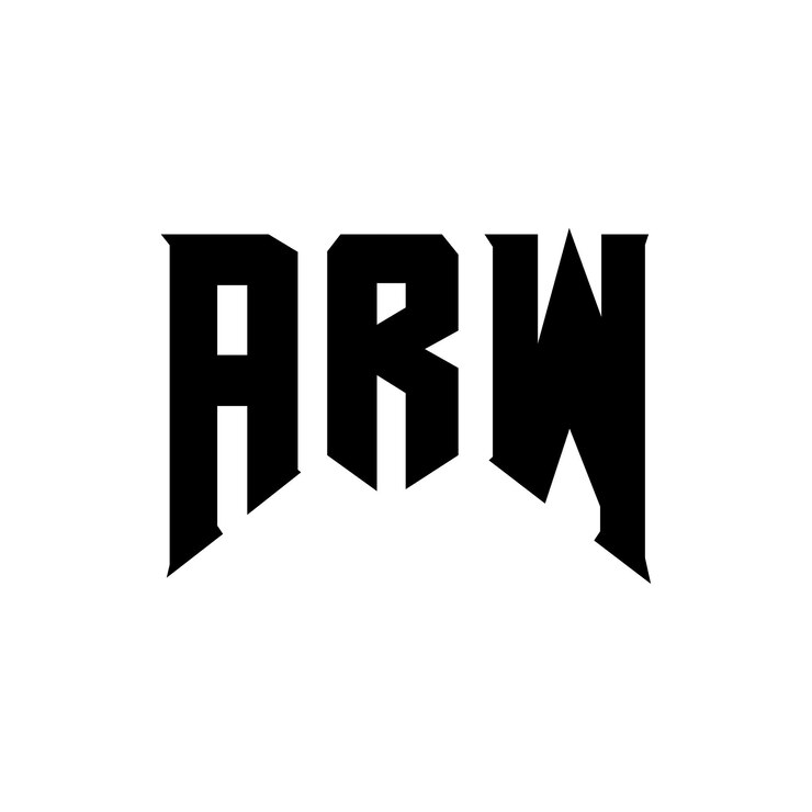 Vector diseño de logotipo de letra arw para una empresa de tecnología diseño de logotipo arw combinación de colores blanco y negro logotipo ar w vector diseño arw icono arw alfabeto arw tipotipo diseño del logotipo