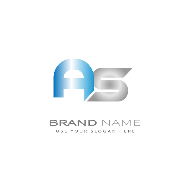 Diseño del logotipo de la letra AS415