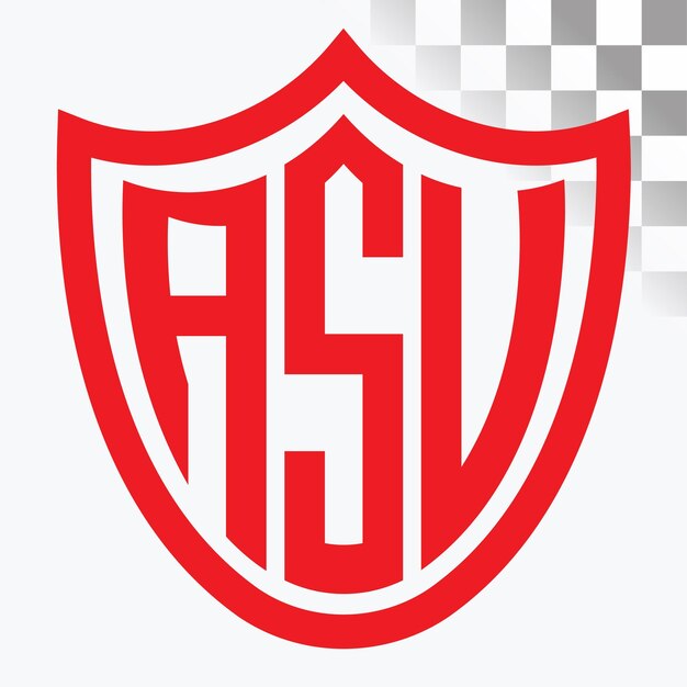 Diseño de logotipo de letra ASV