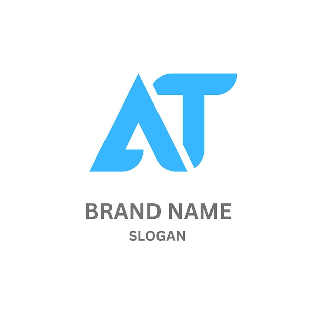 Diseño del logotipo de la letra AT220