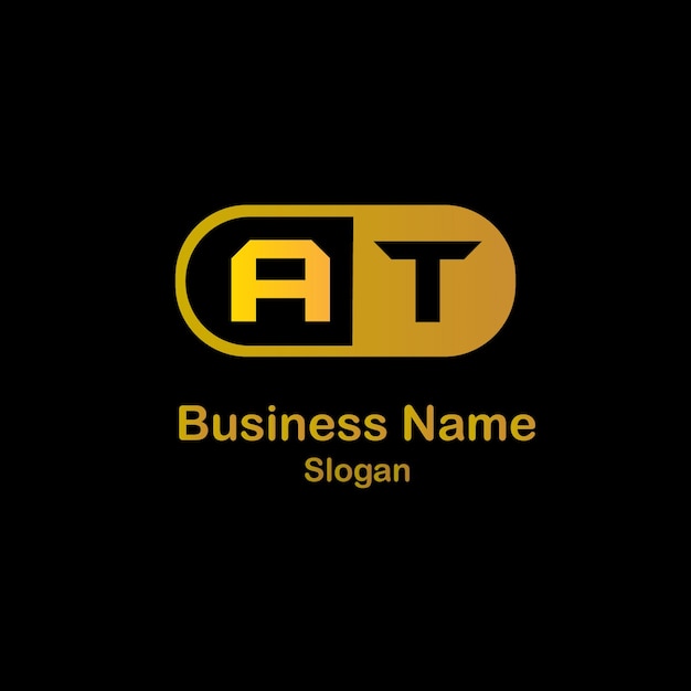 Diseño del logotipo de la letra AT435