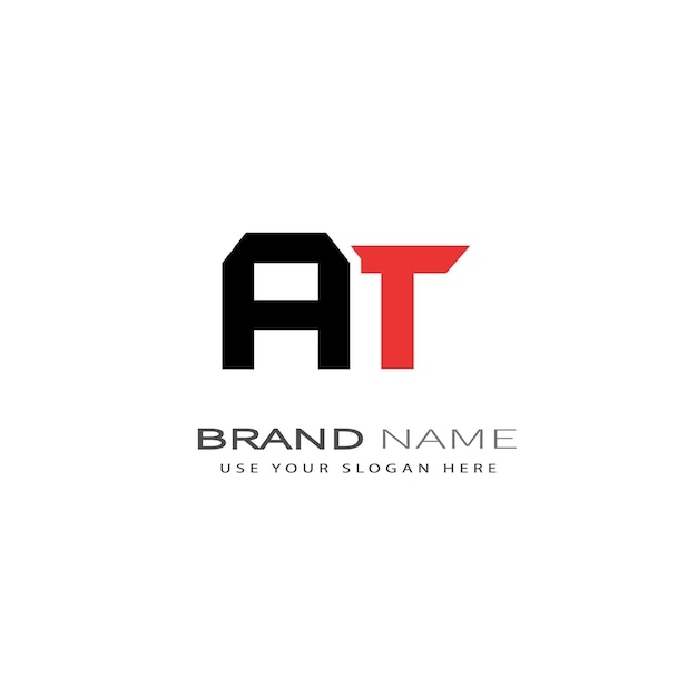 Diseño del logotipo de la letra AT438