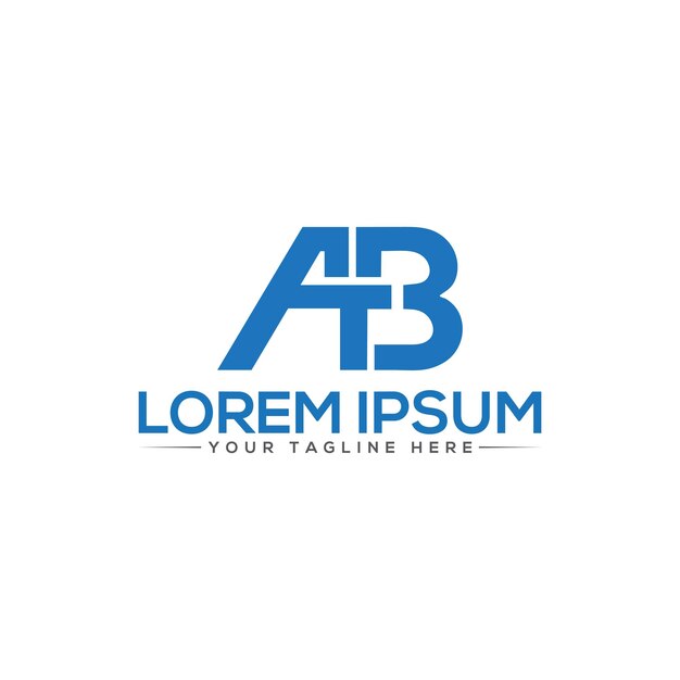 Diseño del logotipo de la letra ATB Diseño único y profesional del logotipo de la letra