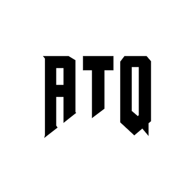 Diseño de logotipo de letra ATQ para la compañía de tecnología ATQ diseño de logotipo combinación de colores blanco y negro ATQ logotipo ATQ vector ATQ diseño ATQ icono ATQ alfabeto ATQ tipografía diseño de logotip